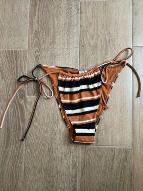 Forever 21 Striped Tie-Side Bikini Bottom NWT